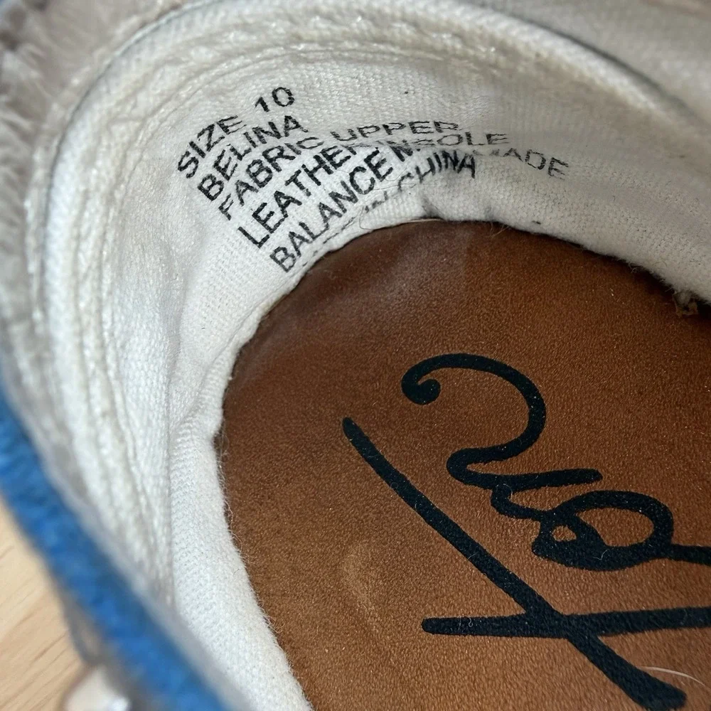 Brighton Bali Women's 9M Belina‎ Bali Print Canvas Espadrilles Blue Print NWBox